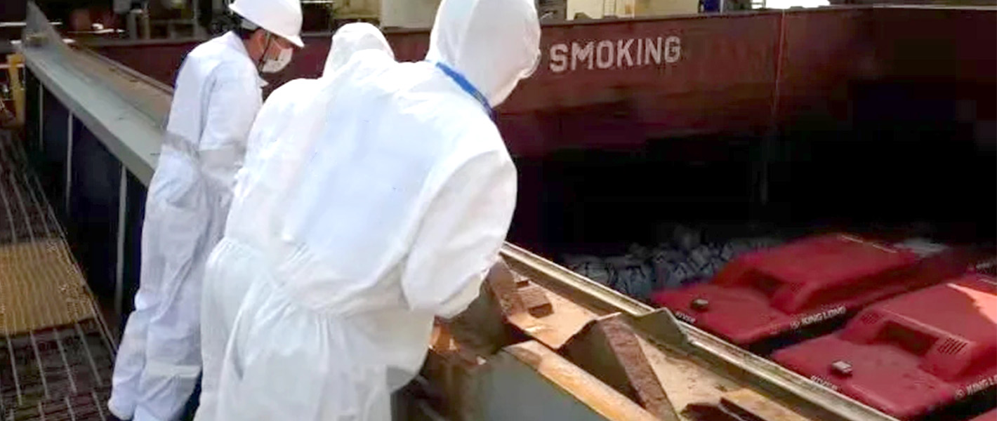 Le navi portarinfuse vengono ispezionate