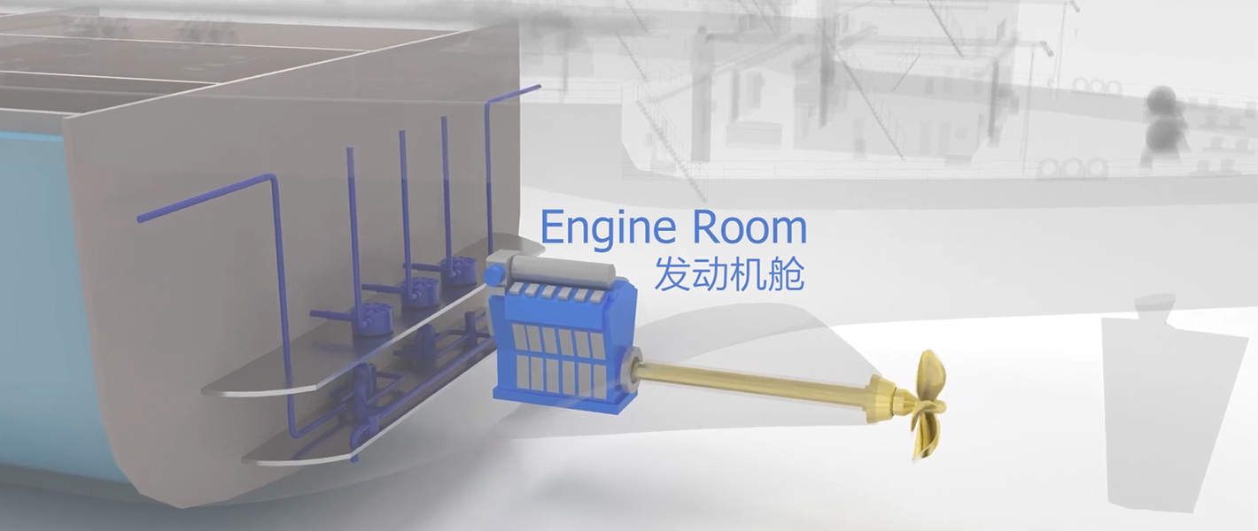 Sala macchine dell'autocisterna